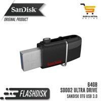 ราคา Sandisk Ultra Dual 64GB แฟลชไดรฟ์คู่ดั้งเดิม 3.0 - OTG SDDD2 (25035561190)