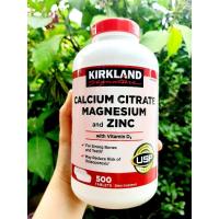 ราคา Exp.12/2023 Kirkland Calcium Citrate Magnesium and Zinc with Vitamin D3 (500 เม็ด) ของแท้ USA (8578378384)