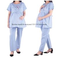 ราคา ชุดคลุมท้องและให้นม 151 สีฟ้าอ่อน (42805807167)