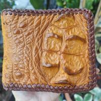 ราคา กระเป๋าสตางค์ หนังจระเข้แท้ งาน Handmade อย่างหล่อ ของใหม่ ช่องใส่บัตรเพียบ (28667815609)