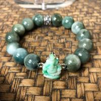 ราคา สร้อยหินหยกพม่าธรรมชาติหัวหยกพระพิฆเนศเรือนเงินแท้ (4733651084)