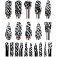 ราคา 20 ชิ้นคาร์ไบด์เสี้ยน Bits 1/8" Shank ใช้งานร่วมกับ Dremel Milwaukee โลหะบดไม้หินเหล็กแกะสลักตัดแกะสลักเครื่องบดชุดสิ่งที่แนบมาโรตารีเครื่องมือชุดอุปกรณ์เสริม Ha (42077022474)