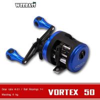 ราคา WEEBASS รอก - รุ่น VORTEX เบอร์ 50/51 ( สีน้ำเงิน ) รอกเบททรงกลม รอกตกปลา (1875635081)