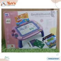 ราคา GRAFFITI BOARD กระดานวาดภาพของเล่นเพื่อการศึกษาสําหรับเด็ก Magnetic Drawing (40955736519)