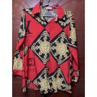 ราคา เสื้อเชิ้ตลาย versace เชิ้ตสีแดง (5274035286)