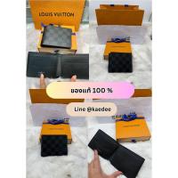 ราคา พร้อมส่งในไทย✨ Louis Vuitton Slender ID Wallet Damier Graphite Black/Gray (55501074390)