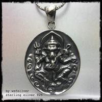 ราคา จี้เหรียญพระพิฆเนศ หลัง ฤาษี พ่อแก่ เงินแท้ 92.5% (5537223186)