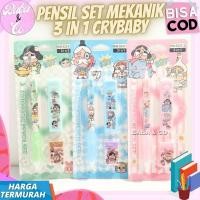 ราคา CRYBABY 3 IN 1 MECHANICAL PENCIL ชุดน่ารัก PENCIL + REFILL CRY BABY CRY UNIQUE PRINT PENCIL WHOLESALE MECHANICAL PENCIL PRINT ERASER ชุด BABYCRY PENCIL REFILL (43426568708)