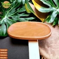 ราคา จานถาดไม้ธรรมชาติ 35x19ซม จานถาดไม้ธรรมชาติ ถาดเสิร์ฟ จานเสิร์ฟ - 25 x 15 ซม (44017179864)