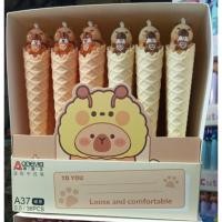 ราคา Capybara Long Ice Cream Cone Pens 1 กล่อง 36 ชิ้น || ปากกาไอติม (40025622130)