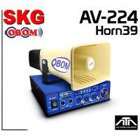 ราคา ชุดเครื่องแอมป์ขยายเสียง 15W. SKG AV-224 + Horn 39 เล่น MP3 /FM Radio (15563492395)