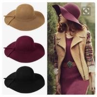 ราคา (พร้อมส่ง) หมวกปานามาปีกบาง (422497871)