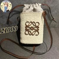 ราคา ใหม่เอี่ยม ของแท้ มีใบเสร็จรับเงิน Loewe กระเป๋าทรงสี่เหลี่ยม ในฝ่ามืออิราก้าและหนังลูกวัว รับประกันสองปี (40326246301)