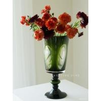 ราคา Xinke Home Furnishing สินค้าเก่า Fenton สไตล์จีนหายากหน้าต่างโปร่งใสแจกันแก้วสีเขียวมะกอกเครื่องประดับศิลปะ JXAW (29452884412)