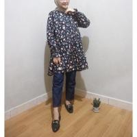 ราคา Katun Kyra เสื้อทูนิคผ้าฝ้ายลายดอกไม้สําหรับผู้หญิง (27565230713)