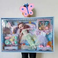 ราคา ตุ๊กตาบาร์บี้ขนาดใหญ่ชุดกล่องของขวัญนางเงือก Aisha เจ้าหญิงตุ๊กตาเปลี่ยนชุดของเล่นสำหรับสาว ๆ บ้าน (29455994245)