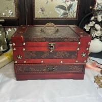 ราคา Creative Props เครื่องประดับไม้กล่องเก็บของขวัญสไตล์จีนโบราณ Dressing กล่องยุโรปสไตล์ยิง Retro โบราณ M2UJ (57201678210)