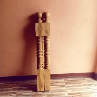 ราคา ไม้เสาบันได ไม้สัก ลูกตั้งไม้สัก ไม้กลึง ลายป้องอ้อยจำนวน1คู่ขนาดกว้าง4x4ยาว120ซ.ม (17528041153)