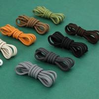 ราคา ♞,♘,♙เชือกเชือกผูกรองเท้าสีดำหนาทรงกลมสำหรับผู้ชาย (25072438368)