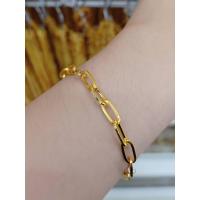 ราคา #สร้อยข้อมือทองหุ้มลายโซ่ฝรั่ง (24207860994)