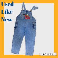 ราคา ส่งต่อ เอี๊ยมยีนส์ oversize แถมเสื้อผูกคอ (14503013430)