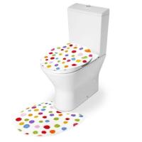 ราคา ชุดพรมเช็ดเท้า + ที่หุ้มฝารองนั่งชักโครก fleurir ลายจุดหลายสี ที่ครอบฝาชักโครก ผ้าครอบฝาชักโครก นำเข้าจากญี่ปุ่น (4340394183)