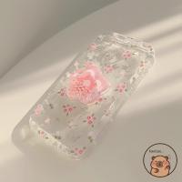 ราคา สําหรับ Vivo Y300 Y200 Pro Plus Y300T GT Y200T Y200i Y72 Y70S Y70T Y58 Y56 Y55 Y55S Y52 Y52S Y19 เคสโทรศัพท์ดอกไม้สีชมพูรูปแบบ Pearl Quicksand ฝาครอบขาตั้ง (40226870440)