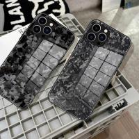 ราคา BK-1 Forged Carbon พิมพ์เคสโทรศัพท์กระจกนิรภัยสําหรับ IPhone 17,15 14 11 12 Pro 8 7 14 17,15 Plus 13 14 Pro MAX XR ครอบคลุม (44166567120)
