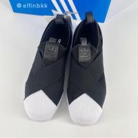 ราคา แท้ Adidas Superstar slip-on รองเท้า อดิดาส สลิปออน สีขาว สีดำ (713420577)