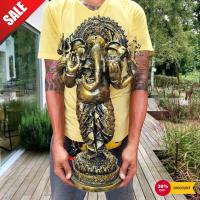 ราคา NMT8 พระพิฆเนศปางประทับยืนประทานพร องค์ใหญ่มาก สีทองโบราณ เหมาะสำหรับตั้งบูชาเป็นองค์ประธาน (21382153947)