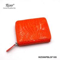ราคา กระเป๋าสตางค์หนังจระเข้แท้ใบสั้นสีส้มสีเขียวใบเล็กน่ารักขนาด11.3x9.5x2.3cmเหมาะกับคนที่ชอบกระเป๋าสตางค์ใบเล็ก (3188044192)