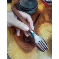 ราคา ช้อนส้อมไม้ประดู่ลายเสือ (22955173781)