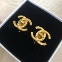 ราคา CHANEL VINTAGE CC LOGOS GOLD EARRINGS CLIP (6363537836)