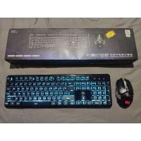 ราคา คีย์บอร์ดกับเม้าไร้สาย มีไฟ wireless keyboard (20711598754)
