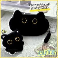 ราคา [พร้อมจี้หาง] กล่องดินสอตุ๊กตาแมวดําน่ารัก/กล่องดินสอความจุขนาดใหญ่ที่เก็บเครื่องเขียนล่าสุดที่เก็บนักเรียน (54951217533)