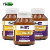 ราคา แอลกลูตามีน x 3 ขวด วิตามินบีรวม ไบโอแคป Biocap L-Glutamine Vitamin B Complex Vitamin B1 B2 B3 B5 B6 B7 B9 B12 (15083520909)