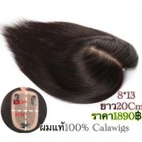 ราคา ปิดผมบางผมแท้ 100% สีดำธรรมชาติ วิกผมแท้100%calawigsปิดผมบางผมแท้ ผมคน100 แบบทอมือ กว้าง8x13 ยาว20cm (3632496435)