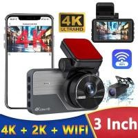 ราคา ภาษาอังกฤษ Unisex Car Car Car dvr ที่กําหนดเอง 4K HD Night Vision Wifi เชื่อมต่อกัน Dual Lens Driving Recorder (45051929350)