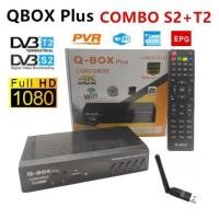 ราคา ใหม่ QBOX Plus DVB S2+T2 Combo TV Decoder 1080P HD Digital TV Receiver Satellite TV Tuner H.264 EPG สมาร์ทชุดกล่องด้านบน (40074380517)