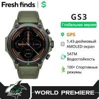 ราคา [World Premiere]Blackshark GS3 Smart Watch Global Version 1.43"AMOLED Display 5ATM 21 Day Battery Life GPS Satellite Pos (54851900261)