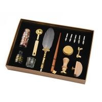 ราคา ชุดปากกาแสตมป์แลคเกอร์ย้อนยุคขนนกจุ่ม (49701843735)