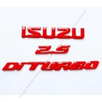 ราคา โลโก้ ชุด 3 ชิ้น ISUZU 2.5 Di TURBO สีแดง สำหรับ ติดฝาท้าย อีซูซุ ดีแม็ก ISUZU D-MAX ปี 2002 ขึ้นไป (21735479959)