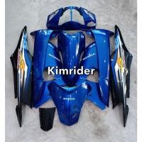 ราคา ชุดสี เฟรม Honda wave 100s เวฟ 100 s wave ubox รุ่นมีกล่องใต้เบาะ รถปี 2005 ครบคัน 10 ชิ้น สีน้ำเงินท้ายดำ (3997786500)