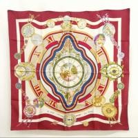 ราคา Kare 90 Spending Time in Flowers Silk Scarf Large Bordeaux Style Direct from Japan Secondhand (26254422920)