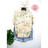 ราคา เสื้อมือสอง เสื้อสาวอวบ เสื้อเชิ้ต แขนสั้น ผ้าคอตตอน สปัน อก 46 ยาว 26 นิ้ว (9164022033)