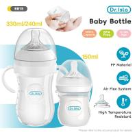 ราคา Dr.isla ขวดนม ขวดนมเด็ก ขวดนมคอกว้าง 5oz/11oz ป้องกันอากาศเข้า กันสำลัก foodgrade - Anti Colic Baby Bottle BB33 (26564594841)