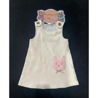 ราคา เดรสแขนกุด เอี๊ยมกระโปรงคอกลมของเด็ก มือสอง (สีขาวครีม) Size 80 แบรนด์ Combi Mini ของแท้ ✨% สภาพ 90% (24739356256)
