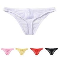 ราคา [DDE] ผู้ชายลูกไม้บางเซ็กซี่กระเป๋าระบายอากาศชุดชั้นในกางเกงกางเกง (41316819924)