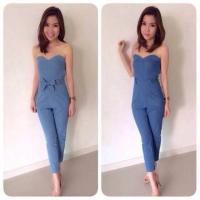 ราคา จั้มสูทผู้ใหญ่ ป้าย TOPSHOP เกาะอกผ้ายีน เป็นผ้ายีนส์อย่างดี ผ้ายีนส์ยืดอย่างดี (13411628044)