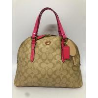 ราคา กระเป๋ามือสอง COACH สีน้ำตาลอ่อน Canvas อะไหล่ทอง ขนาด 12 นิ้วครึ่ง พร้อมส่ง (23683794109)